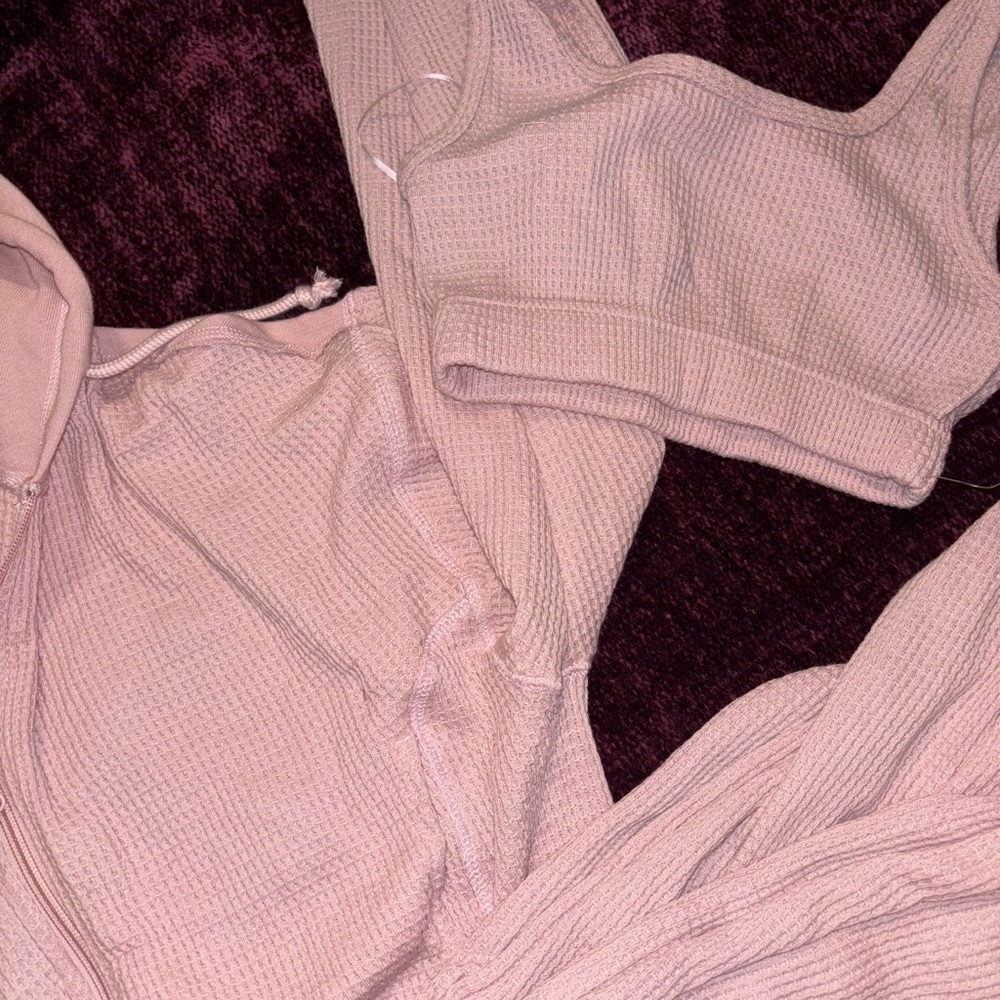 (107) Together Pink Textured Jacket - Picture 5 of 6